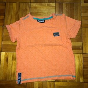 Orange Short Sleeve Tee with Crew Neck
